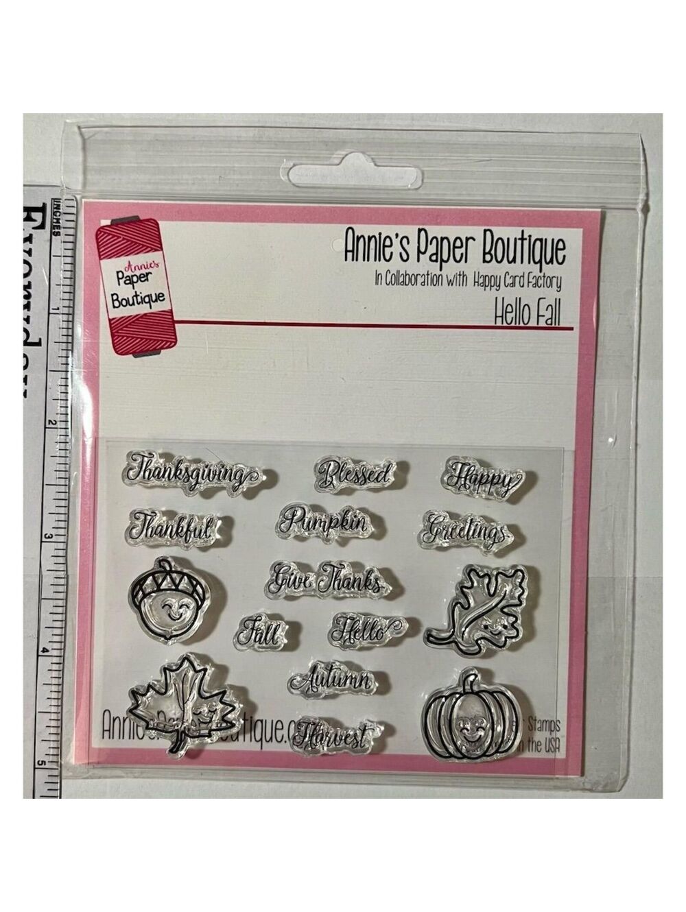 Annie's Paper Boutique Hello Fall Clear Stamps Autumn Thanksgiving Planner Craft